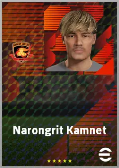 Narongrit Kamnet eFootball 2026 player card, 65 OVR CMF