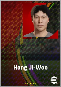 Hong Ji-Woo eFootball 2026 player card, 61 OVR CMF