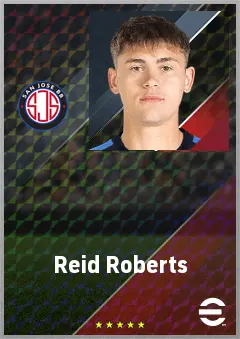 Reid Roberts eFootball 2026 player card, 68 OVR CB