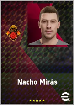 Nacho Mirás eFootball 2026 player card, 72 OVR GK