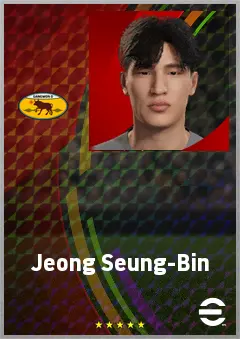 Jeong Seung-Bin eFootball 2026 player card, 61 OVR CB