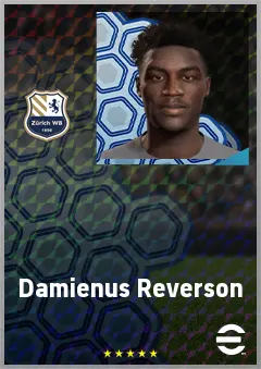 Damienus Reverson eFootball 2026 player card, 66 OVR CF