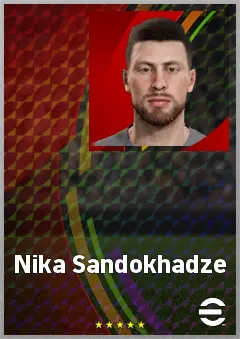 Nika Sandokhadze eFootball 2026 player card, 68 OVR CB