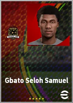 Gbato Seloh Samuel eFootball 2026 player card, 61 OVR LWF