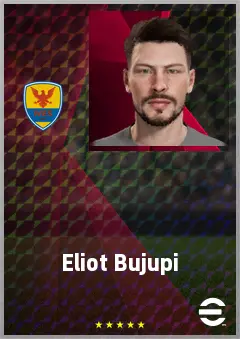 Eliot Bujupi eFootball 2026 player card, 64 OVR CF