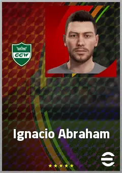 Ignacio Abraham eFootball 2026 player card, 72 OVR LB