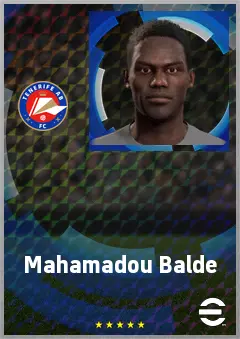 Mahamadou Balde eFootball 2026 player card, 65 OVR CF