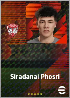 Siradanai Phosri eFootball 2026 player card, 61 OVR AMF