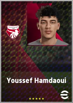 Youssef Hamdaoui eFootball 2026 player card, 61 OVR AMF