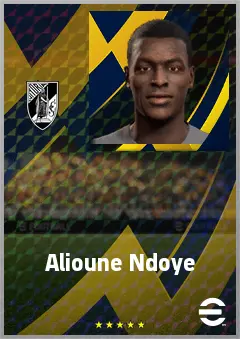 Alioune Ndoye eFootball 2026 player card, 67 OVR CF