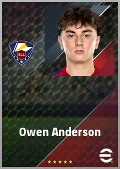 Owen Anderson eFootball 2026 player card, 63 OVR AMF