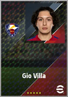Gio Villa eFootball 2026 player card, 63 OVR RB