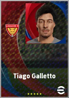 Tiago Galletto eFootball 2026 player card, 68 OVR DMF