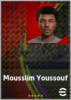 Mousslim Youssouf eFootball 2026 player card, 62 OVR LB