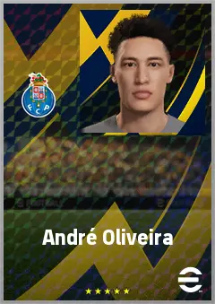 André Oliveira eFootball 2026 player card, 65 OVR DMF