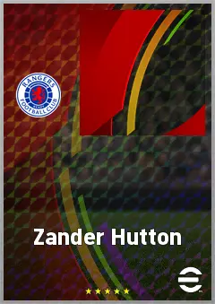 Zander Hutton eFootball 2026 player card, 63 OVR RB