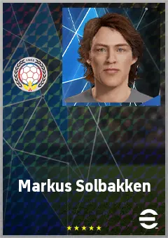 Markus Solbakken eFootball 2026 player card, 68 OVR CMF