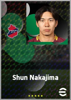 Nakajima Shun eFootball 2026 player card, 62 OVR RMF