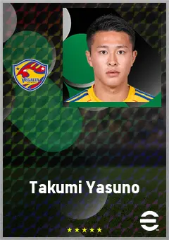 Yasuno Takumi eFootball 2026 player card, 60 OVR CF