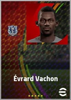 Évrard Vachon eFootball 2026 player card, 76 OVR CB