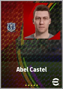 Abel Castel eFootball 2026 player card, 76 OVR CB