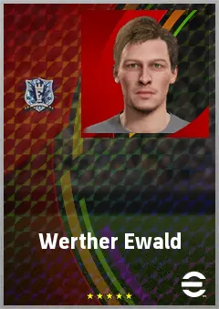 Werther Ewald eFootball 2026 player card, 75 OVR RB