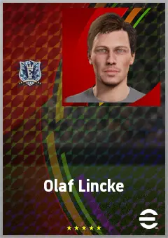 Olaf Lincke eFootball 2026 player card, 74 OVR LB