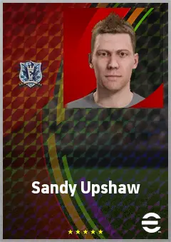 Sandy Upshaw eFootball 2026 player card, 73 OVR CMF