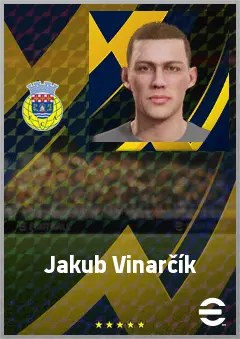 Jakub Vinarčík eFootball 2026 player card, 62 OVR GK