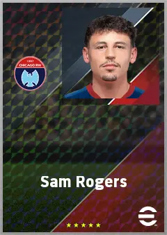 Sam Rogers eFootball 2026 player card, 70 OVR CB