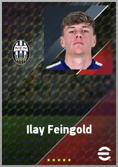 Ilay Feingold eFootball 2026 player card, 72 OVR RB