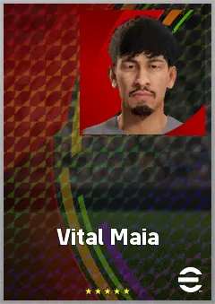 Vital Maia eFootball 2026 player card, 62 OVR LWF