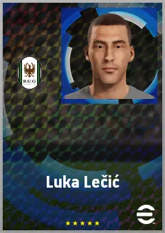 Luka Lečić eFootball 2026 player card, 62 OVR DMF