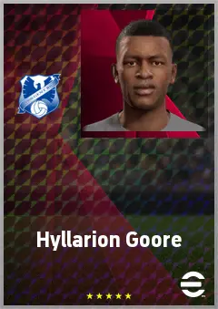 Hyllarion Goore eFootball 2026 player card, 69 OVR CF