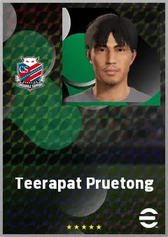 Teerapat Pruetong eFootball 2026 player card, 62 OVR LWF