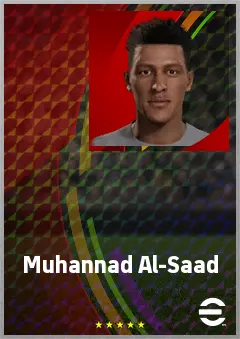 Muhannad Al-Saad eFootball 2026 player card, 67 OVR RWF