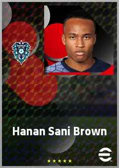 Sani Brown Hanan eFootball 2026 player card, 60 OVR CF