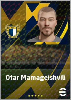 Otar Mamageishvili eFootball 2026 player card, 66 OVR CMF