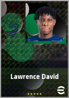 Lawrence David eFootball 2026 player card, 60 OVR CF
