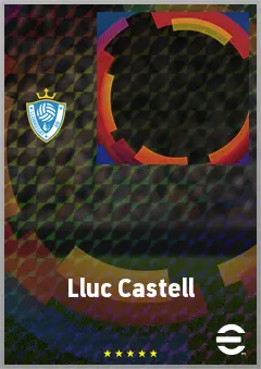 Lluc Castell eFootball 2026 player card, 61 OVR LWF