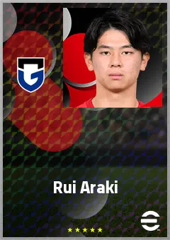 Araki Rui eFootball 2026 player card, 63 OVR GK