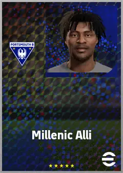 Millenic Alli eFootball 2026 player card, 68 OVR LWF