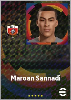 Maroan Sannadi eFootball 2026 player card, 71 OVR CF