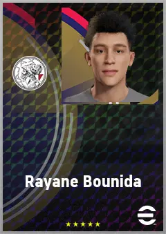Rayane Bounida eFootball 2026 player card, 67 OVR AMF
