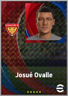 Josué Ovalle eFootball 2026 player card, 68 OVR LWF