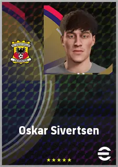 Oskar Sivertsen eFootball 2026 player card, 66 OVR LWF
