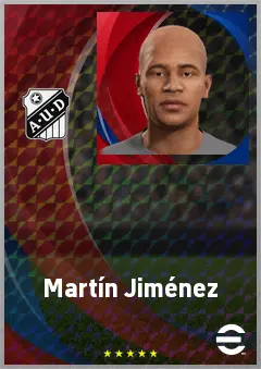 Martín Jiménez eFootball 2026 player card, 65 OVR RB