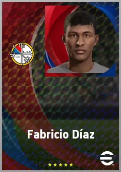 Fabricio Díaz eFootball 2026 player card, 63 OVR CF