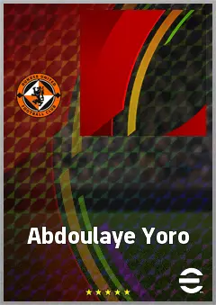 Abdoulaye Yoro eFootball 2026 player card, 62 OVR AMF