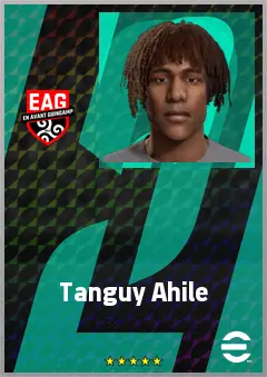 Tanguy Ahile eFootball 2026 player card, 64 OVR DMF